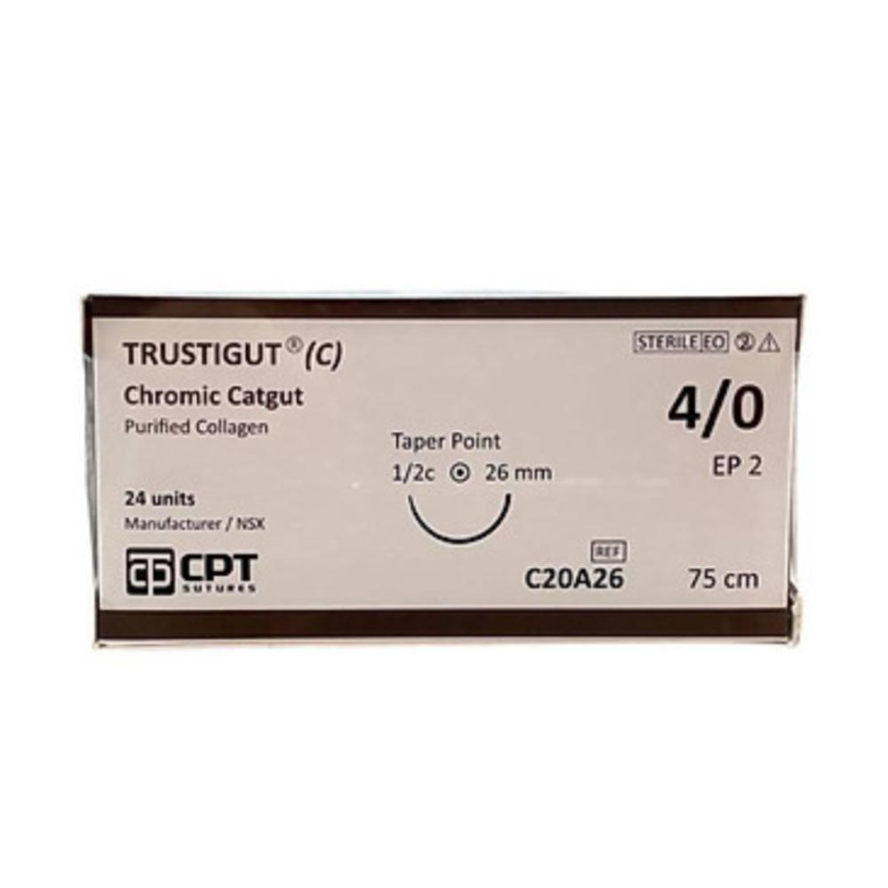 Chỉ CPT Chromic Catgut 4/0 (C20A26) kim tròn (tép)