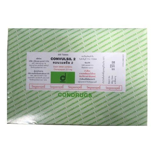 Convulsil 2mg (Clonazepam) Thailand (H/500 V)