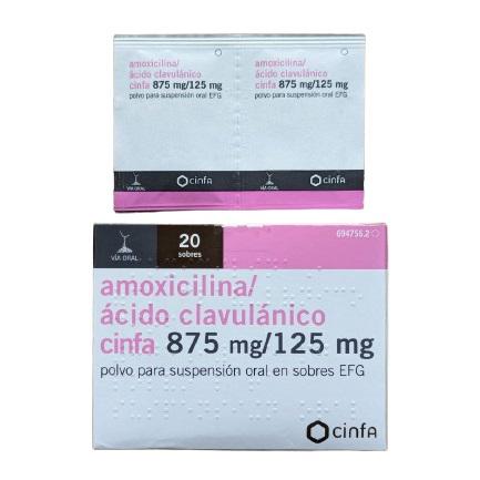 Cinfa 875/125mg (Amoxicilline, Clavulanic acid) Cinfa (H/20 gói) TBN