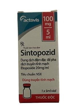 Sintopozid 100mg/5ml (Etoposide) Actavis (H/Lọ) CT