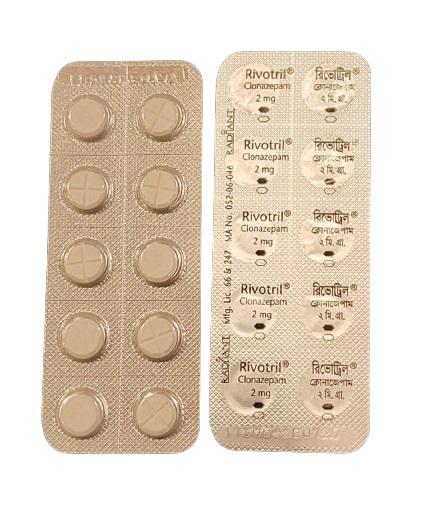 Rivotril 2mg (Clonazepam) Roche (Vỉ /10v) India