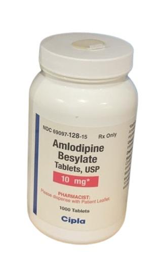 Amlodipine besylate 10mg Cipla (Lọ/1000 Viên) India