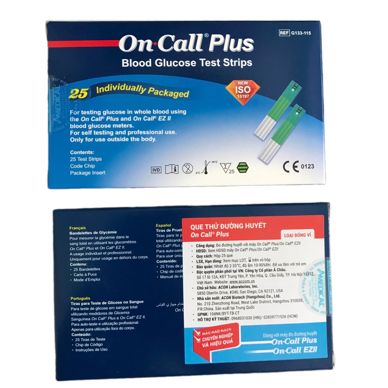 Que Thử Đường Huyết On Call Plus (H/25q)
