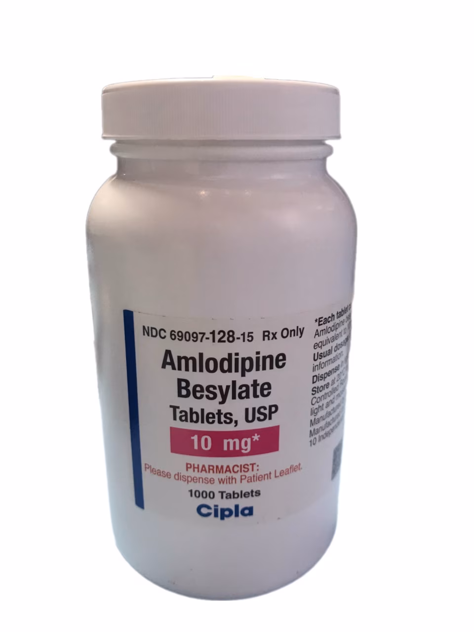 Amlodipine besylate 10mg Cipla IP (Lo/1000 V)