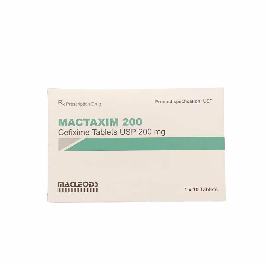 Mactaxim 200mg (Cefixim) Macleods (Hộp/10v)
