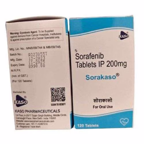 Sorakaso 200mg (Sorafenib) Kaso IP (H/120v)