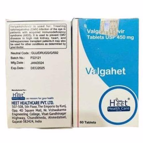 Valgahet 450mg ( Valganciclovir) Heet Health Care IP (H/60V) 