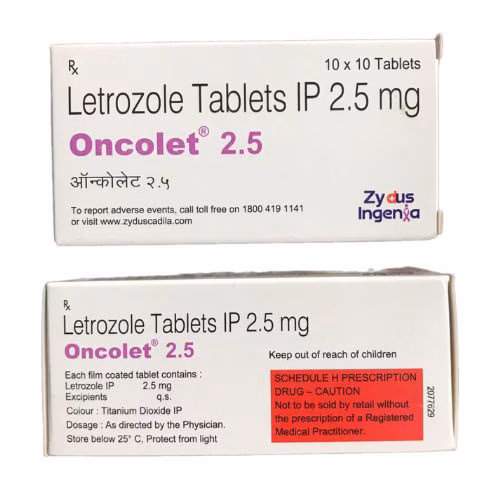 Oncolet 2.5mg (Letrozole) Zydus Ingenia IP (H/100v)