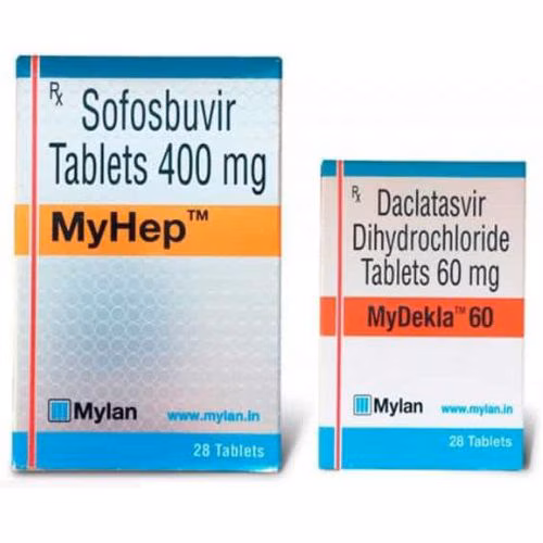 Myhep + Mydekla 60 mg (Sofosbuvir và Daclatasvir) Mylan IP (Cap 2 Lo)