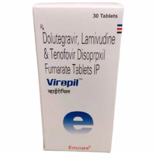 Viropil (Dolutegravir,Lamivudine,Tenofovir Disoproxil Fumarate) Emcure IP (H/30 V)