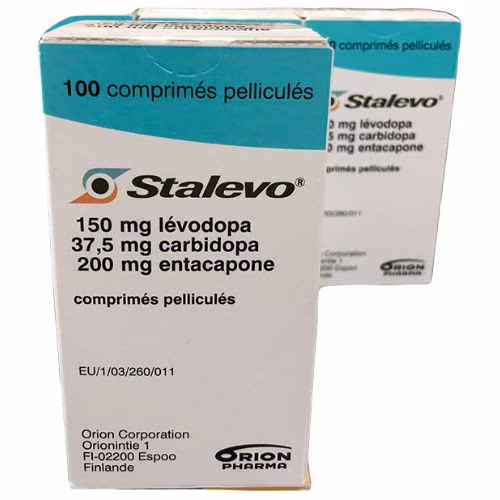 Stalevo 150mg/37.5mg/200mg (Levodopa, Carbidopa, Entacapon) ORion France (H/lo/100v)