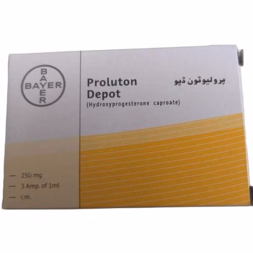 Proluton Depot 250mg (Hydroxyprogesterone Caproate) Bayer Turkey (H/3 ong/1ml)