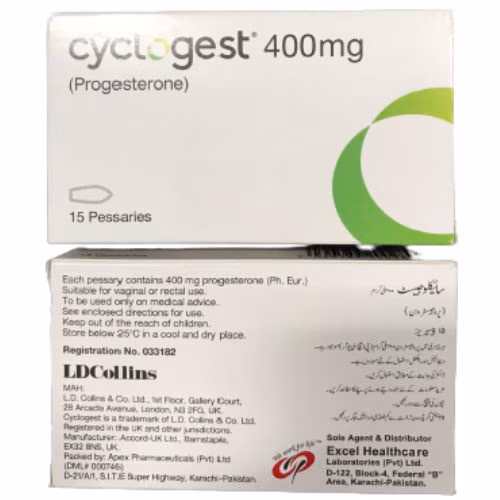 Cyclogest 400 (Progesterone) LDCollins (H/15v)
