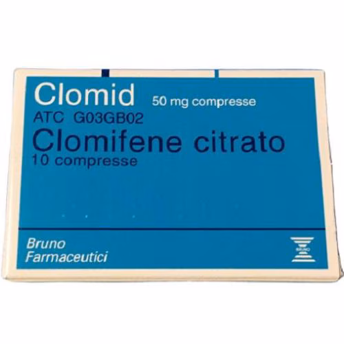Clomid 50mg (Clomifene) Bruno Farmaceutici Italy (H/10V)