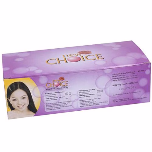 Viên Tránh Thai New Choice (Levonorgestrel, Ethinylestradiol) Nam Hà (H/25v/28v)