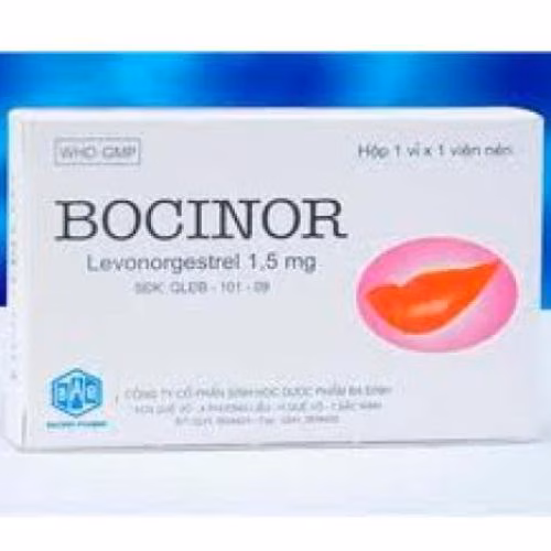 Bocinor (Levonorgestrel) 1.5mg Ba Đình (Lốc/10h/1v) (Trắng)