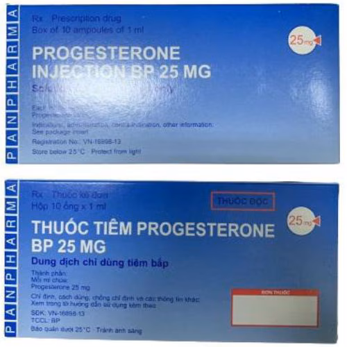 Progesterone 25mg Rotexmedica (H/10 ống) inj 