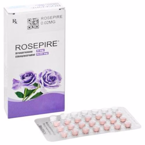 Ngừa Thai Rosepire (Drospirenone, Ethinylestradiol) Leo (H/28v) (Tím)