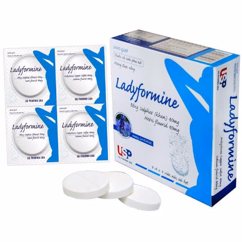 Ladyformine (Đồng sulfate, Natri fluorid) US Pharma (H/16v)