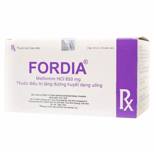 Fordia 850mg (Metformin) United (H/100v)
