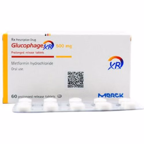 Glucophage XR 500mg (Metformin) Merck (H/60v)