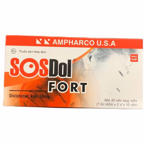 Sosdol 50mg (Diclofenac) Ampharco (H/30v)