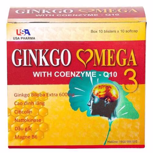 Ginkgo Omega 3 With Coenzyme Q10 USA Pharma (H/100v)