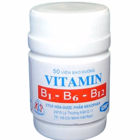 Vitamin B1 - B6 - B12 Mekophar (C/50v)